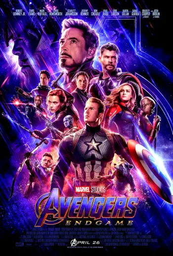 Endgame poster featuring the avengers captain america iron man hulk black widow nebula thor