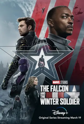 Poster for MCU's and disney plus The Falcon and The Winter Soldier Anthony Mackie Sebastian stan