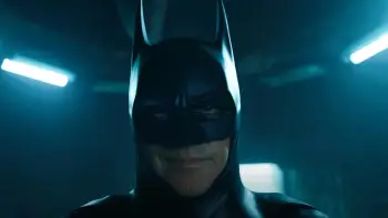 A image from the Flash movie featuring Michael keaton in his batman costume